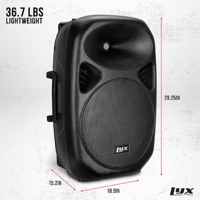 LyxPro 15 Inch Rechargeable Battery PA Speaker (LYXSPA15BAT)