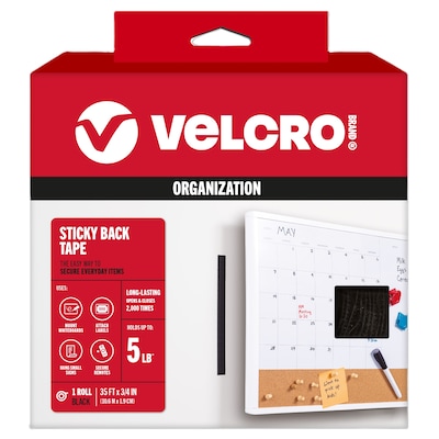 VELCRO Brand Sticky Back, Black (VEL-30168-USA)