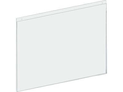 Azar Sign Holder, 22" x 17", Horizontal, Wall Mounted, Clear Acrylic, 2/Pack (162729-2PK)