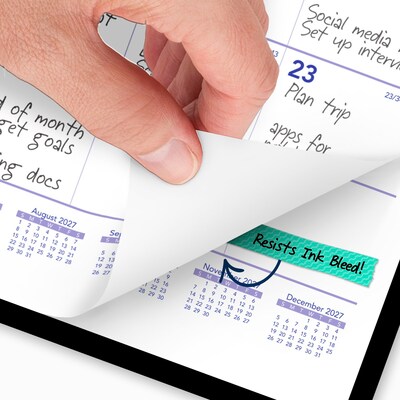 2027 AT-A-GLANCE 11" x 8" Monthly Wet Erase Desk or Wall Calendar, White/Purple (SK8-00-27)