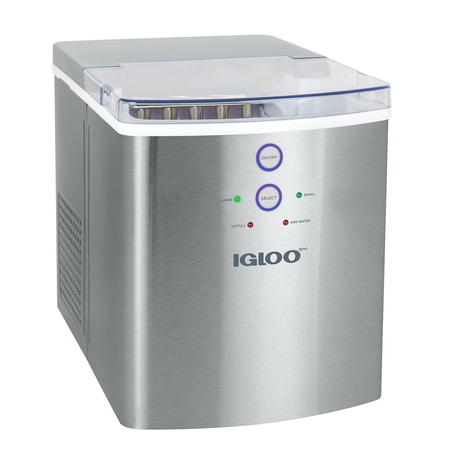 Igloo 33-Pound Automatic Portable Countertop Ice Maker Machine, Stainless Steel (IGLICEB33SS)