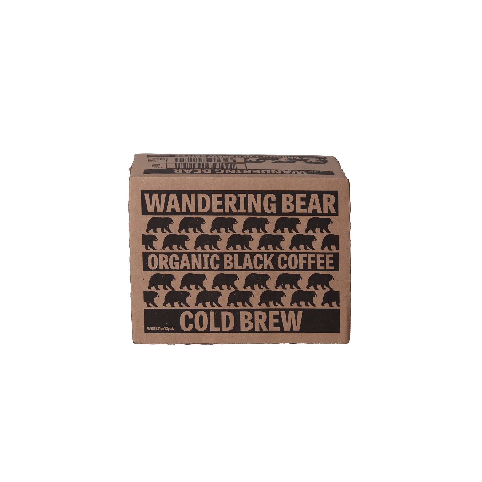Wandering Bear Straight Black Cold Brew Coffee, 11 oz., 12/Case (WBSB11oz12pak)