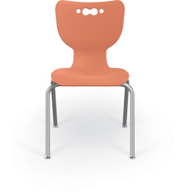 MooreCo 18" Hierarchy Student Chair with 4 Legs, Cayenne/Chrome Base (703673561365)