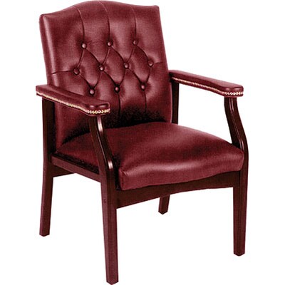 Boss® B959 Series Traditional Guest Chair; Burgundy
