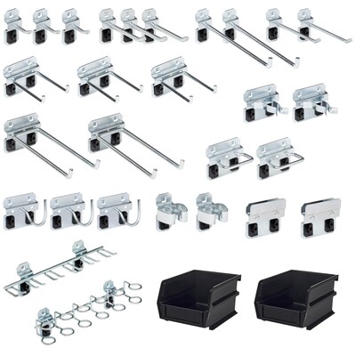 Triton Products Steel LocHook Kit, 28 Hooks and 2 Bins (LH3-KIT)
