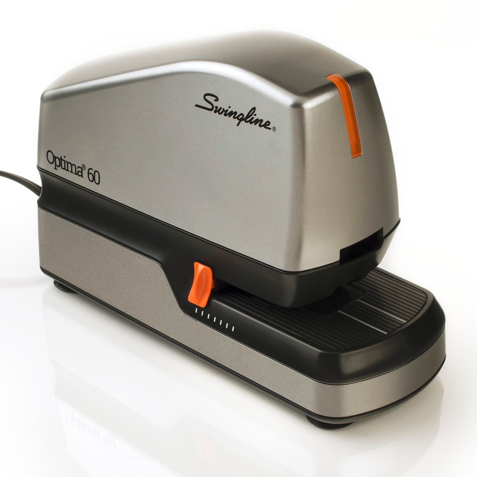 Swingline Optima 60 Electric Desktop Stapler, 60-Sheet Capacity, Staples Included, Gray/Silver (48210)