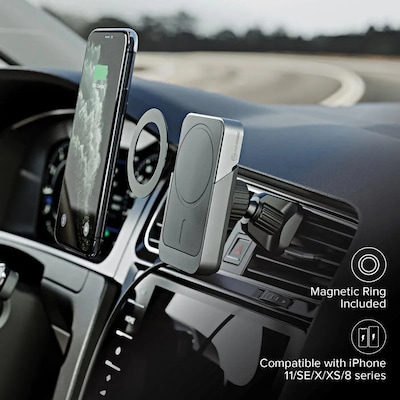 ALOGIC Matrix Magnetic Wireless Car Charger, 1.64 ft., Black (MSCCM)