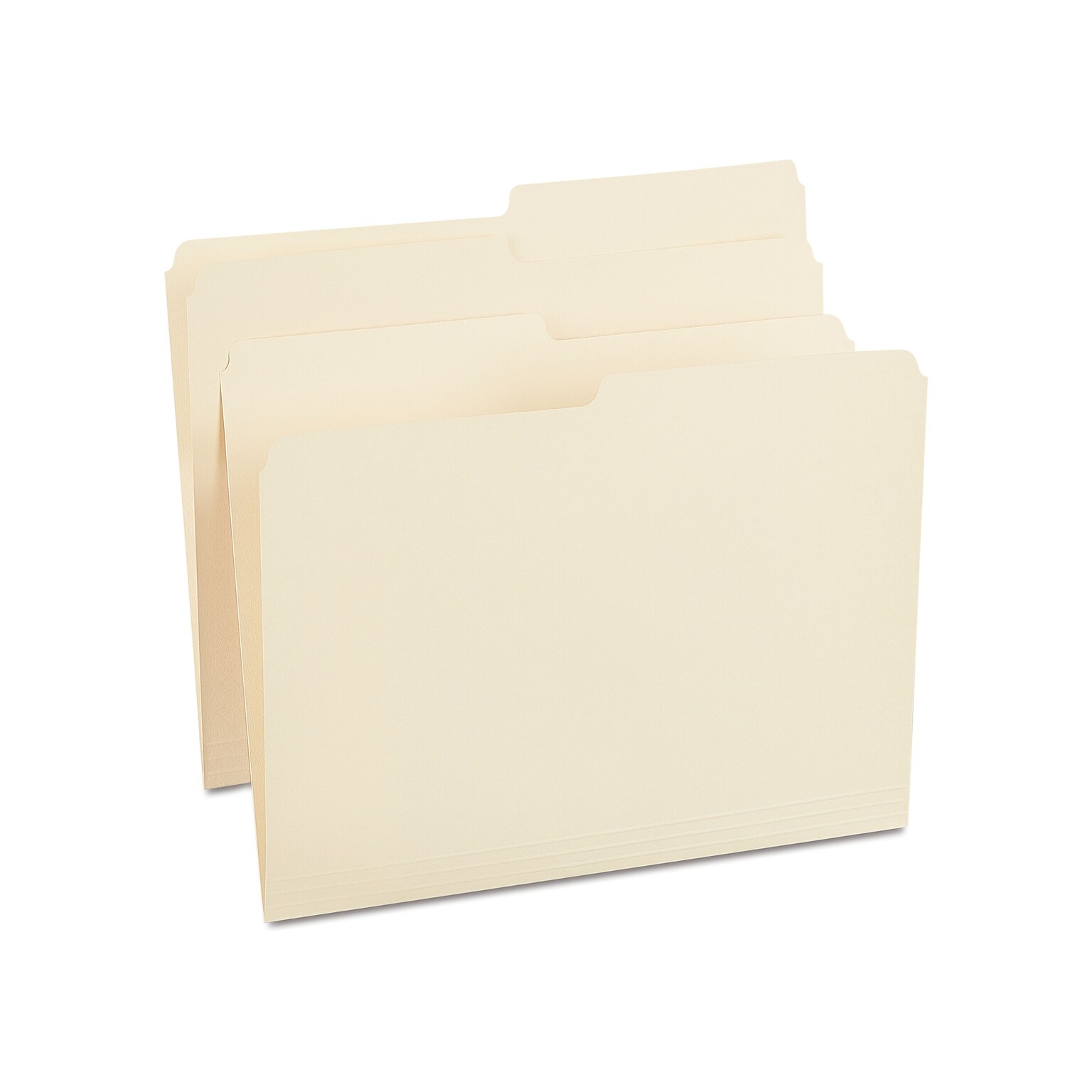 Staples 30% Recycled File Folders, 1/2 Cut Tab, Letter Size, Manila, 100/Box (ST116855-CC)