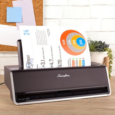Swingline® Commercial Electric 3-Hole Punch, 28 Sheet Capacity, Black (A7074535B)