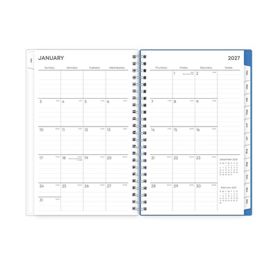 2027 Blue Sky Savoy Cool 5" x 8" Calendar Year Weekly & Monthly Planner, Plastic Cover (148763-27)