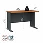 Bush Business Furniture Cubix 48"W Desk, Natural Cherry/Slate (WC57448)