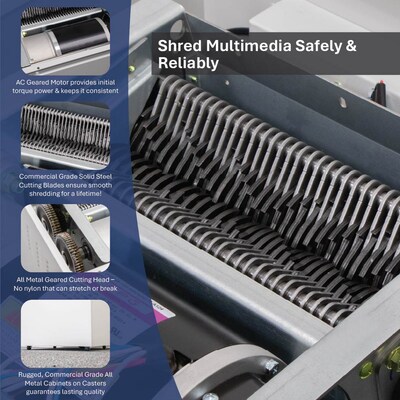 Formax OnSite 8704CC 45-Sheet Cross-Cut Multimedia Office Shredder (FD8704CC)