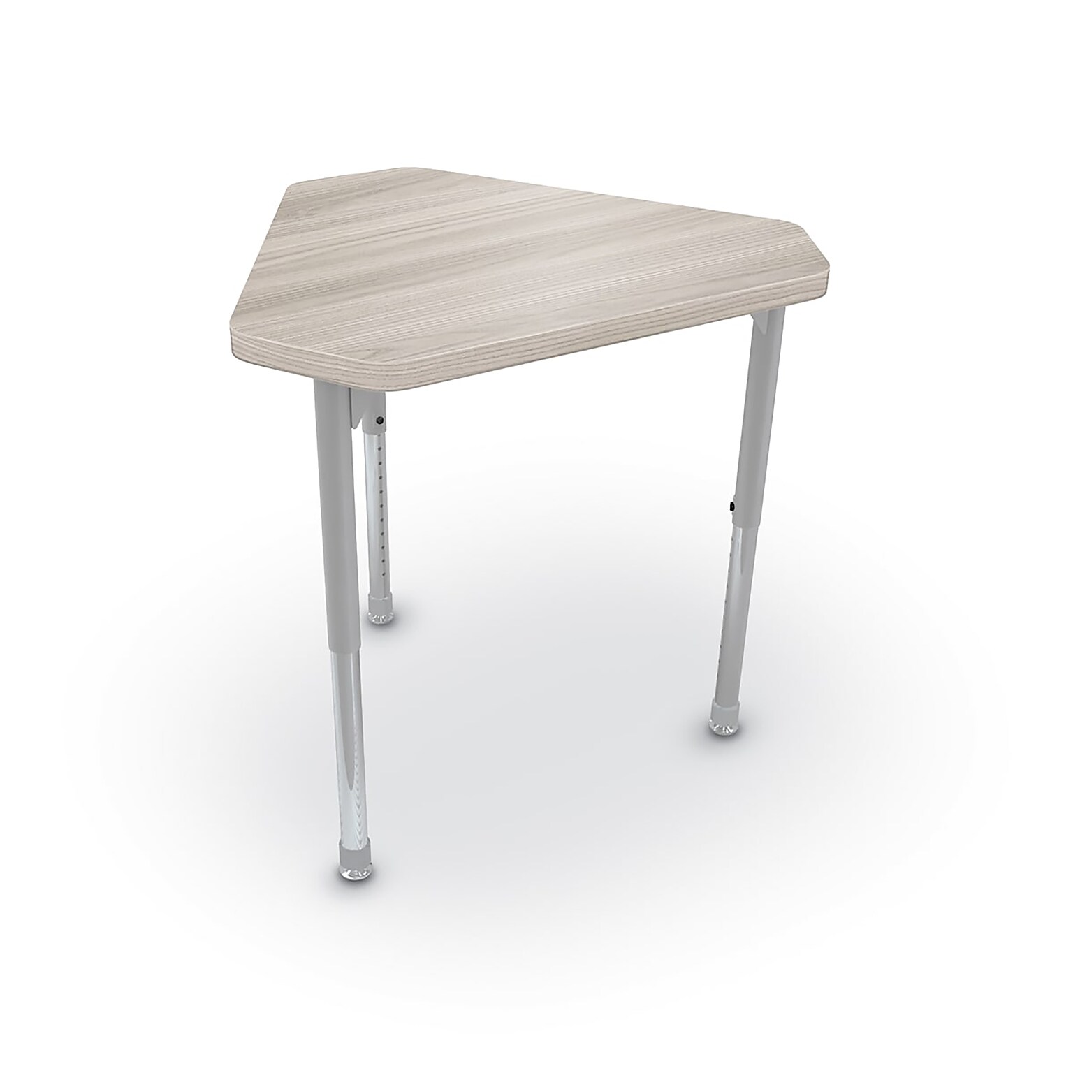 MooreCo Hierarchy Monroe Desk, 30W x 27D, Grey Elm/Platinum Base (703673562942)
