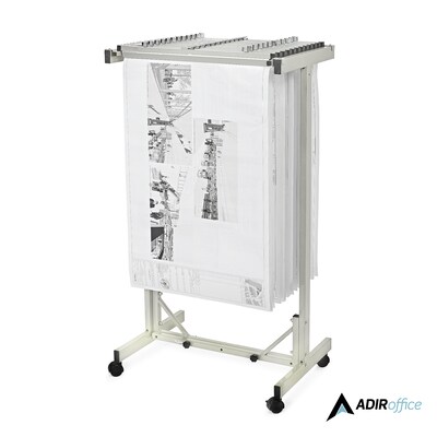 AdirOffice Metal Mobile File Cart with Lockable Wheels, Gray (615-KIT1)