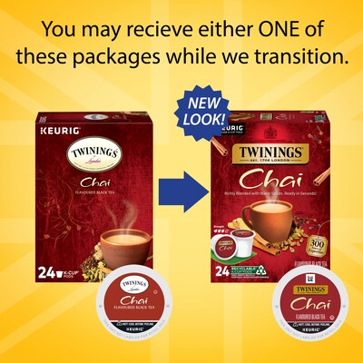 Twinings Chai Tea, Keurig® K-Cup® Pods, 24/Box (TNA09954)