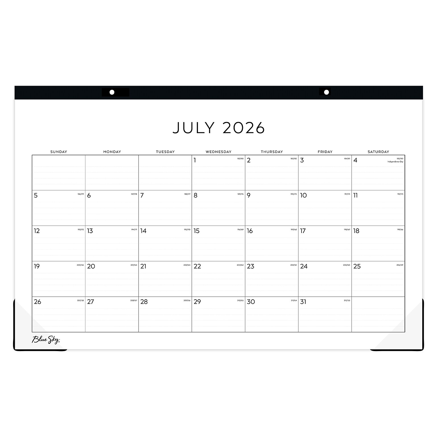 2026-2027 Blue Sky 11 x 17 Academic Monthly Wall Calendar, Black/White (149048-A27)