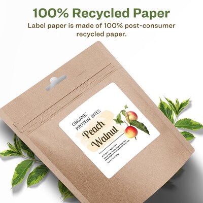 Avery EcoFriendly Laser/Inkjet Square Multipurpose Labels, 2-1/2 x 2-1/2, White, 450/Box (94104)