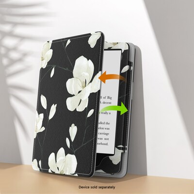 SaharaCase Indy Series TPU Floral 7" Hand Strap Folio Case for Amazon Kindle Paperwhite, Desert Flower (TB00440)