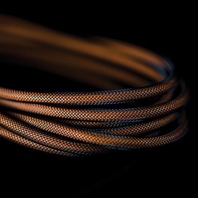 ToughTested® PRO Armor Weave 3.5-mm Auxiliary Cable, 8-ft., Black (TT-PC8-AX2)