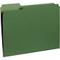 Quill Brand® Interior File Folders, 1/3-Cut, Letter Size, Bright Green, 100/Box (7391BGR)