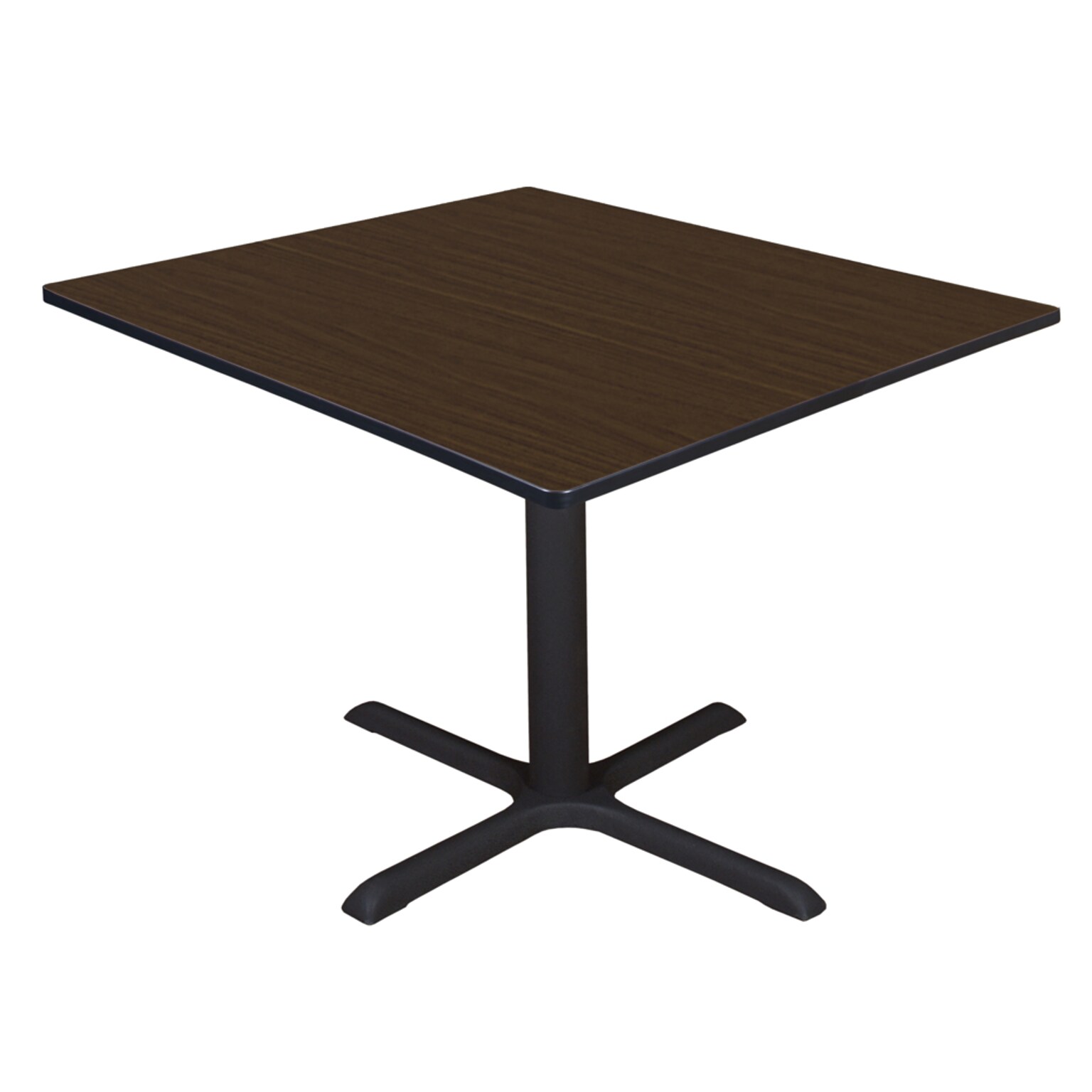 Regency Cain 48 Square X-Base Breakroom Table, Large, Neo Walnut (TB4848NW)
