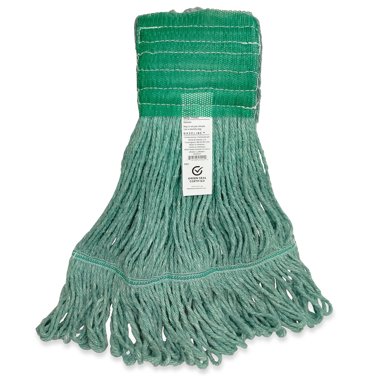 Baseline Blend Twist Mop Head, 16 oz., Green, 12/Carton (CLM-303MWR-CT)