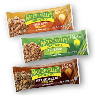 Nature Valley Nut Bar Variety Pack, 1.5 oz., 49 Bars/Box (GEM44136)