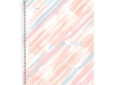 Five Star Brushy Moves 1-Subject Notebooks, 8.5 x 11, Wide-Ruled, 80 Sheets, Assorted Colors, 2/Pa