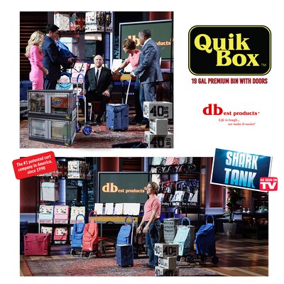 Dbest Quik Box Large Stackable Folding Plastic Storage Bin, 36" x 20" x 12", 76 Qt., Black, 3/Pack (01-937)