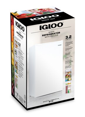Igloo IRF32WH6A 3.2 Cu. Ft. Classic Compact Single Door Refrigerator Freezer, White