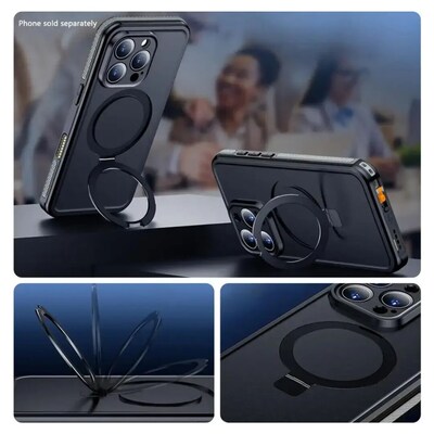 SaharaCase Oasis MagSafe Rugged Case for iPhone 16 Pro Max, Shock Absorbing, Scorpion Black (CP00706)