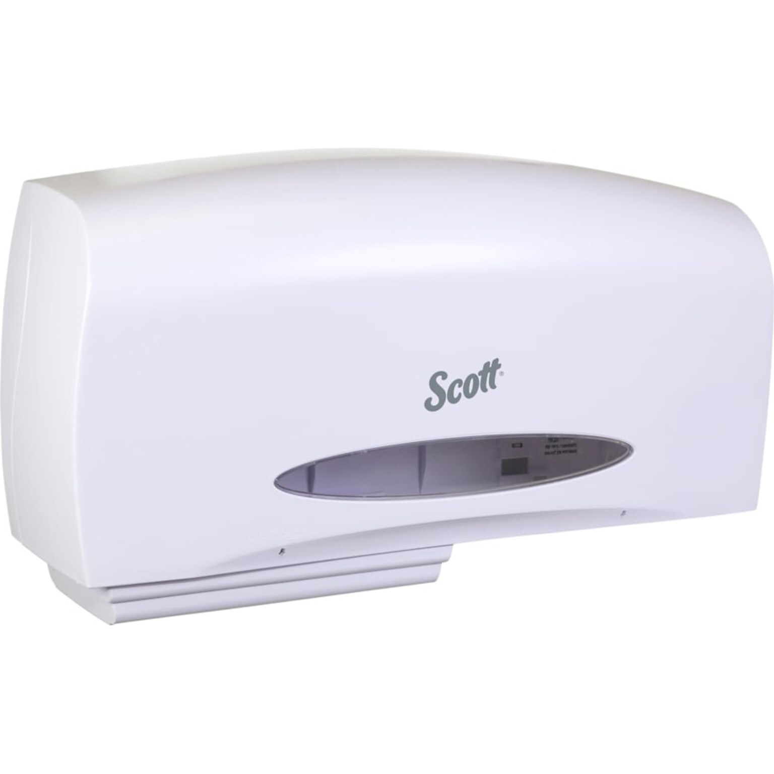 Scott Essential Coreless Twin Jumbo Roll Toilet Paper Dispenser, White (09609)