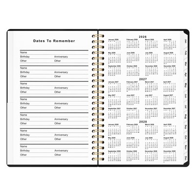 2027 Staples 5" x 8" Weekly & Monthly Planner, Dark Modern (ST63611-27)
