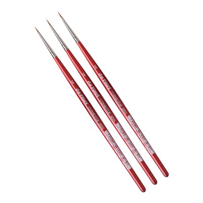 da Vinci COSMOTOP-SPIN Watercolor Synthetic Silkpainting Round Brush, 3 /Pack (DVXVA5580N3-3)