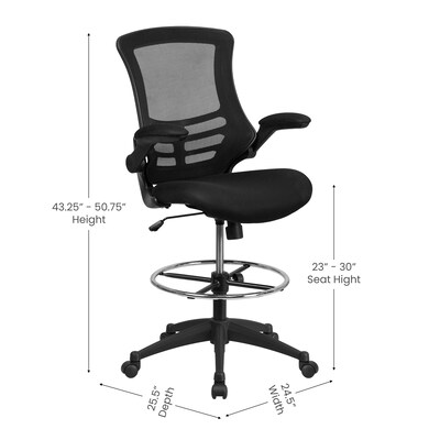 Flash Furniture Mid-Back Design Mesh Task Chair, Black (BL-X-5M-D-GG)