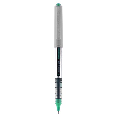 uni-ball Vision Rollerball Pen, Fine Point, 0.7mm, Green Ink, 12/Pack (60386)