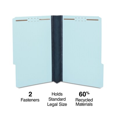 TRU RED™ Pressboard Classification Folder, 3 Expansion, Legal Size, Light Blue, 25/Box (TR384871)