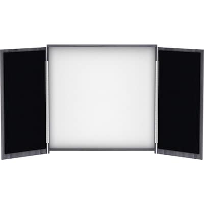 Lorell Dry Erase Whiteboard Presentation Cabinet, 47.3" x 47.3"(LLR69625)