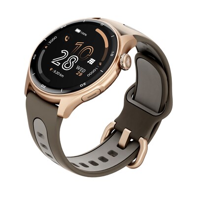 Cubitt AURA Pro Smartwatch, GPS, 36.32mm, Aluminum Case, Mocha Brown Sport Band (CT-AURAP9)