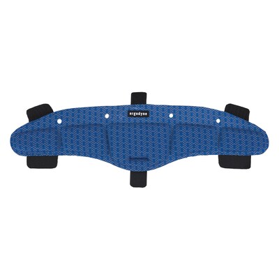 Chill-Its 6611 Hard Hat Cooling Sweatband Pad, Microfiber, Blue, 3/Pack (12447)