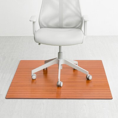 Anji Mountain Standard Bamboo Carpet & Hard Floor Chair Mat, 42 x 48, Walnut (AMB24050)