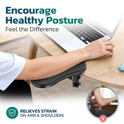 Delton E5620 Computer Wireless Mouse & Ergonomic Arm Rest Bundle, Black (PMPE5620BD1)