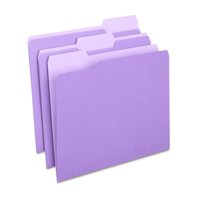 Staples® File Folders, 1/3-Cut Tab, Letter Size, Purple, 24/Pack (ST13845-CC)