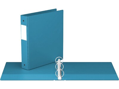 Davis Group Premium Economy 1 1/2" 3-Ring Non-View Binders, Turquoise Blue, 6/Pack (2312-52-06)
