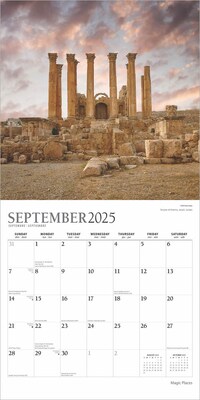2025 Plato Magic Places 12" x 12" Monthly Square Wall Calendar (9781975478896)