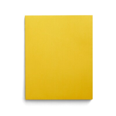 Staples Smooth 2-Pocket Paper Folder, Yellow, 25/Box (50761/27538-CC)