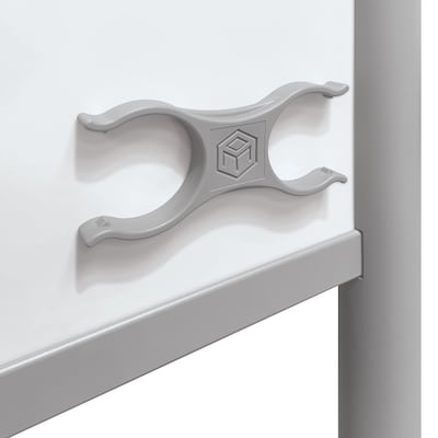 MooreCo Inklud Double Sided Magnetic Mobile Dry Erase Whiteboard, 46"H x 26"W (59080)