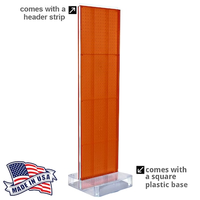 Azar Studio Base 60" x 17" Pegboard Floor Display, Orange (700770-ORG-6C50)