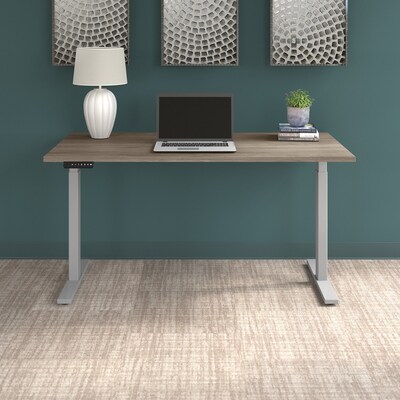 Bush Business Furniture Move 60 Series 27-48 Adjustable Standing Desk, Modern Hickory/Cool Gray Me