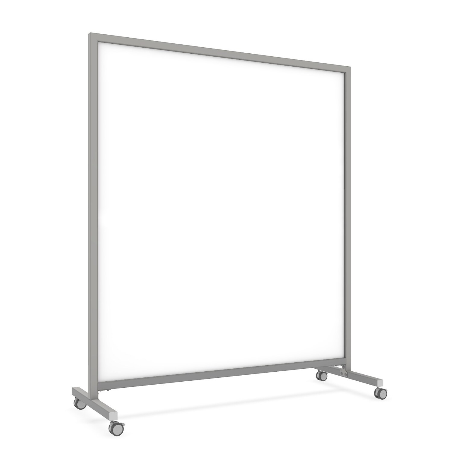 Ghent EZ Magnetic Porcelain Mobile Dry-Erase Whiteboard, Aluminum Frame, 75H x 62W (EZ6MA7562)